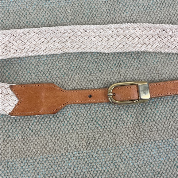 Vintage Italian Belt Leather & Woven Strap - Picture 5 of 13